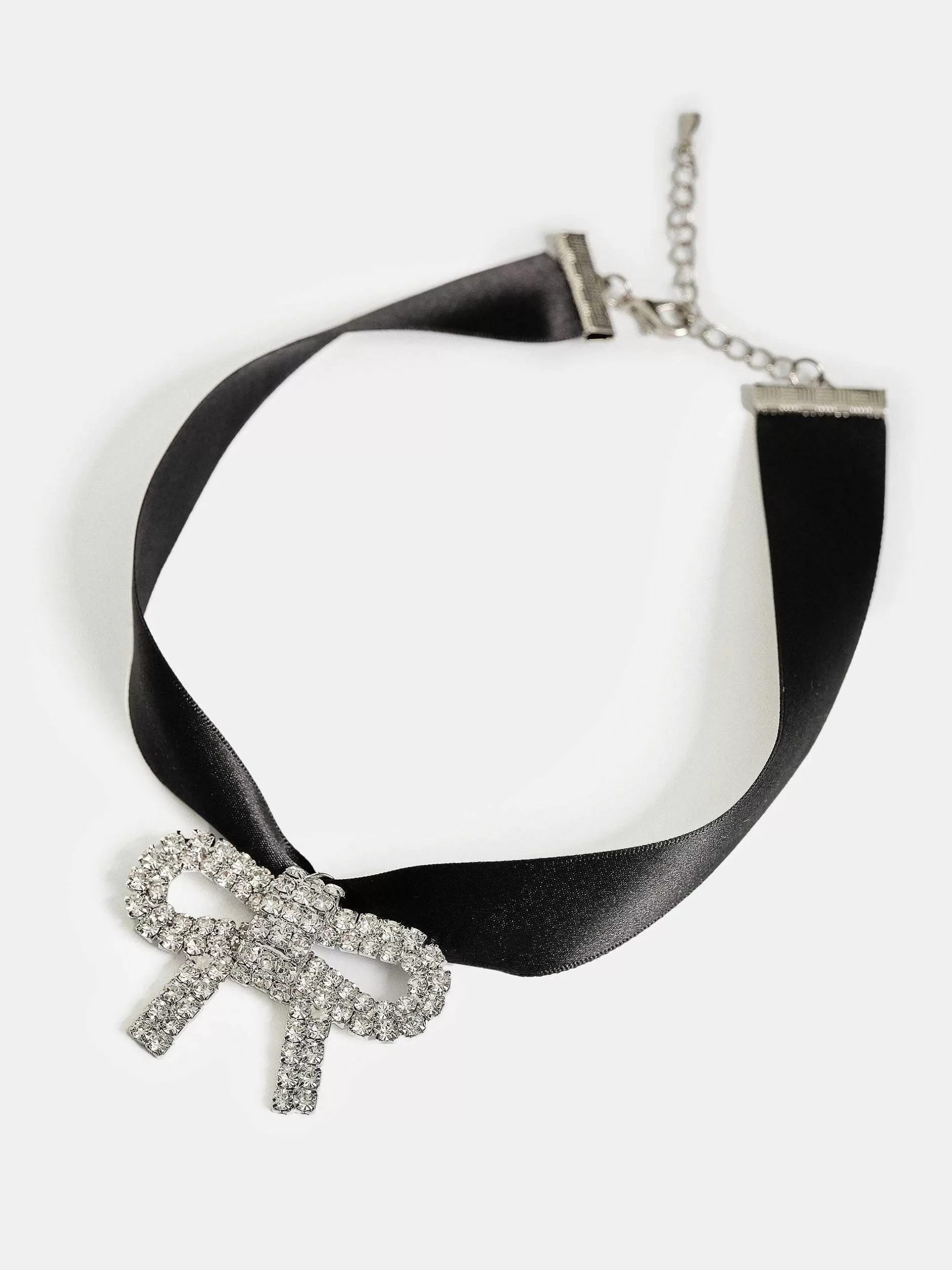 Hot Choker Met Satijnen Strik, Zwart Vrouwen Accessoires