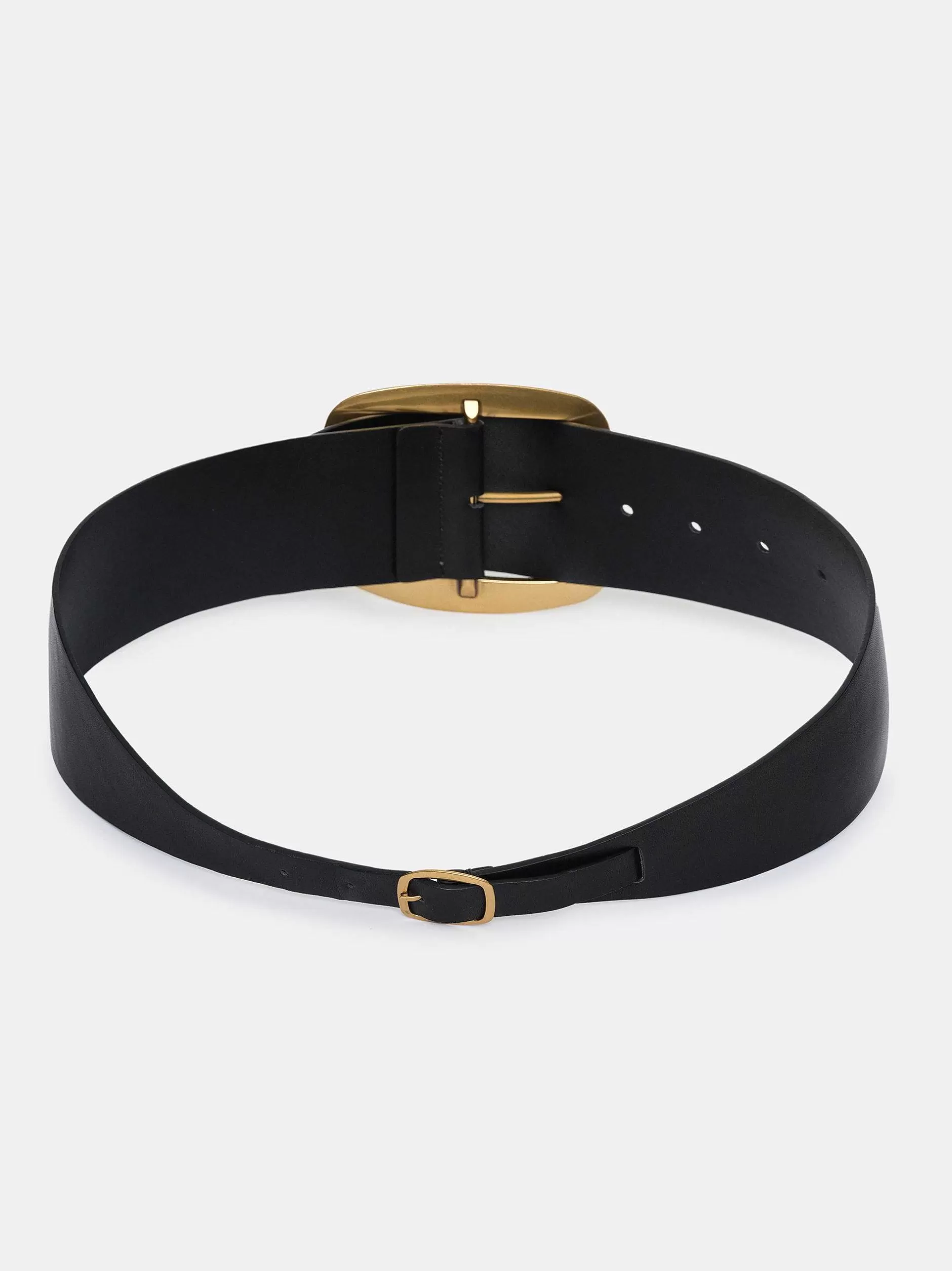 Best Sale Grote Riem Met Gesp, Zwart Vrouwen Accessoires