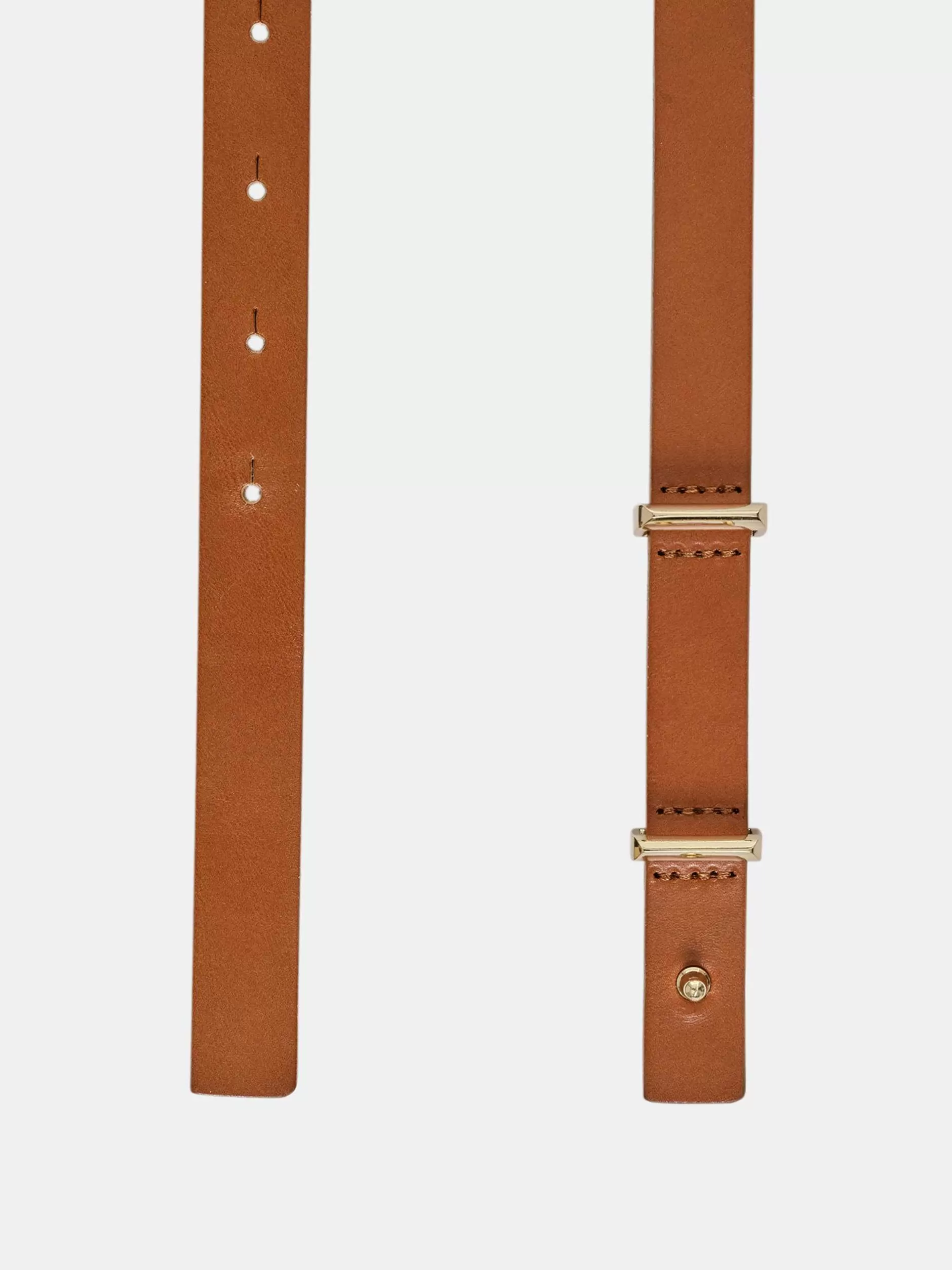 Online Kalfsleren Skinny Riem, Lichtbruin Vrouwen Accessoires