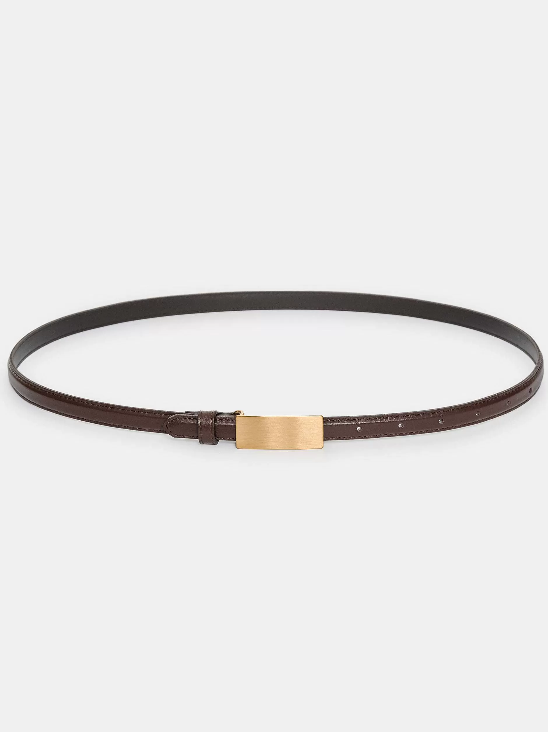 Hot Leren Riem Met Plaatgesp, Brunette Vrouwen Accessoires