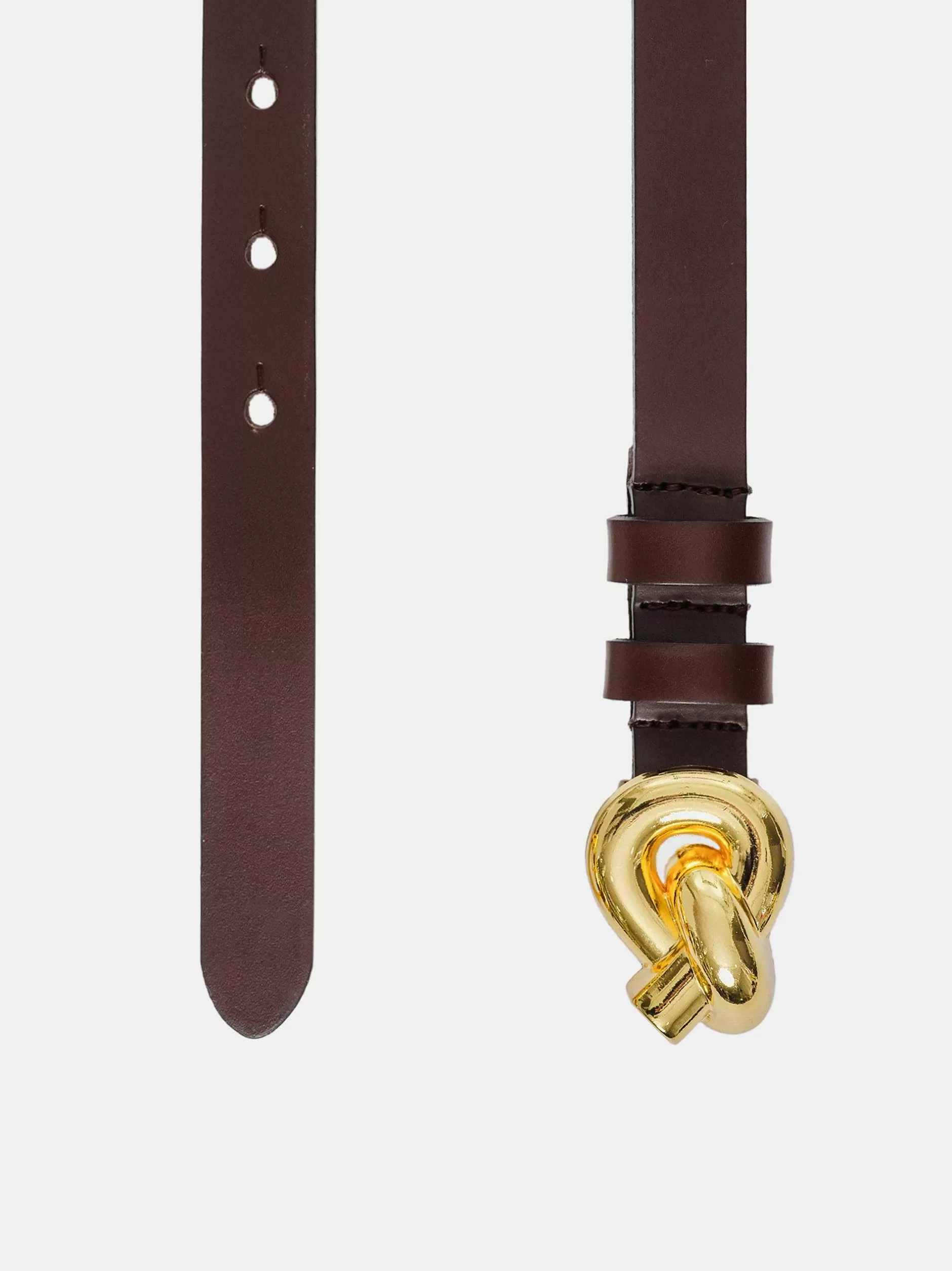 Fashion Riem Met Gedraaide Knoopgesp, Bruin Vrouwen Accessoires