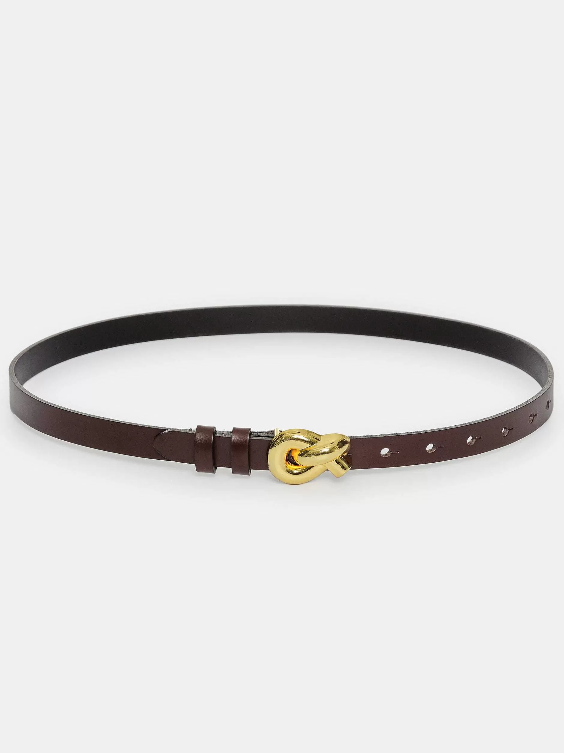 Fashion Riem Met Gedraaide Knoopgesp, Bruin Vrouwen Accessoires