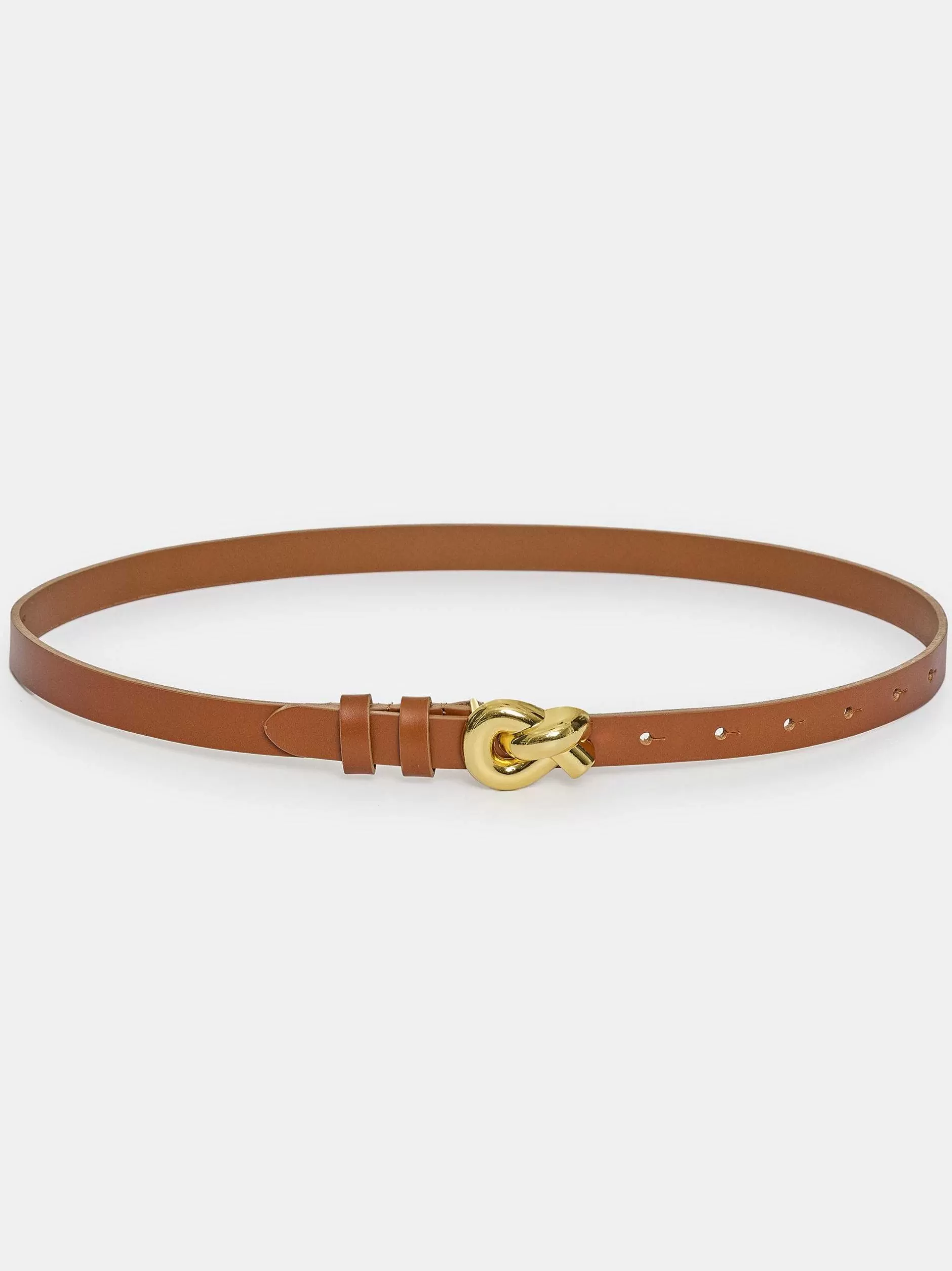 Discount Riem Met Gedraaide Knoopgesp, Kameel Vrouwen Kleding